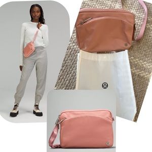 GU Lululemon City Adventurer Crossbody Bag pastel pink